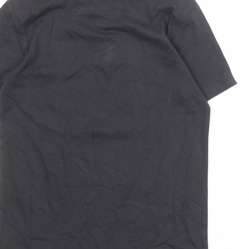 Marks and Spencer Boys Grey 100% Cotton Basic T-Shirt Size 9-10 Years Round Neck Pullover - Love Life Be Brave