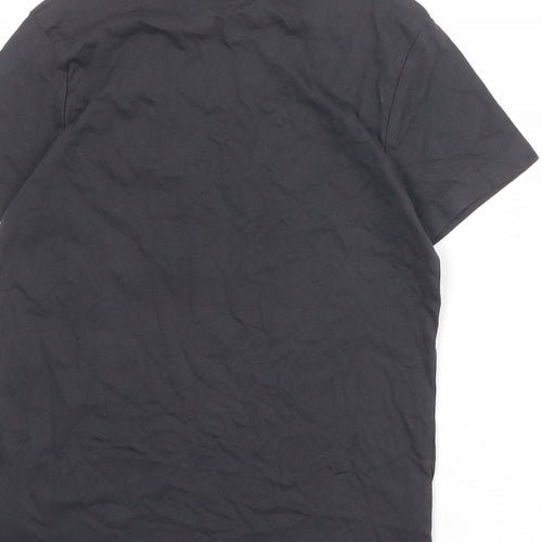Marks and Spencer Boys Grey 100% Cotton Basic T-Shirt Size 9-10 Years Round Neck Pullover - Love Life Be Brave
