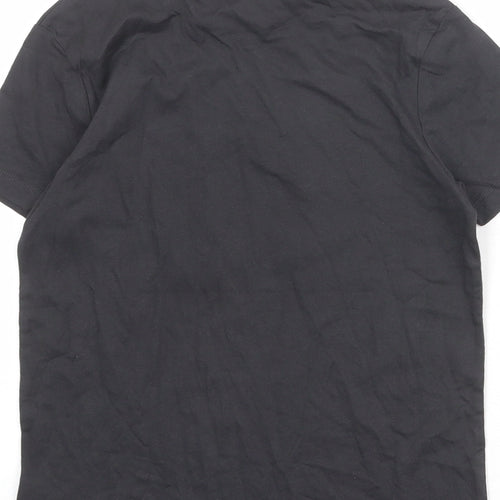 Marks and Spencer Boys Grey 100% Cotton Basic T-Shirt Size 9-10 Years Round Neck Pullover - Love Life Be Brave