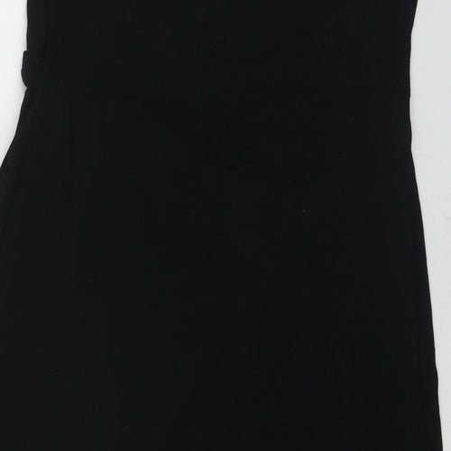 Planet Womens Black Viscose Basic Tank Size L Round Neck