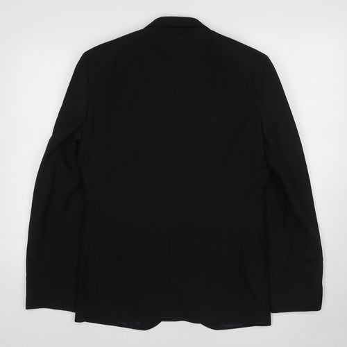 NEXT Mens Black Polyester Jacket Suit Jacket Size 38 Regular