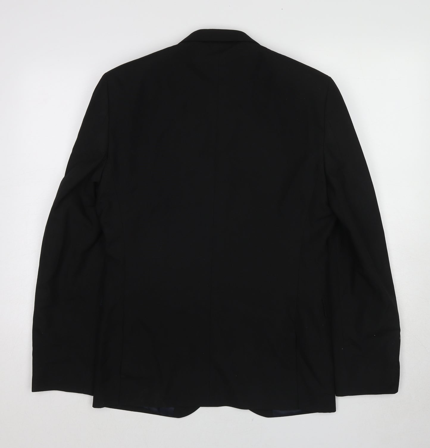 NEXT Mens Black Polyester Jacket Suit Jacket Size 38 Regular