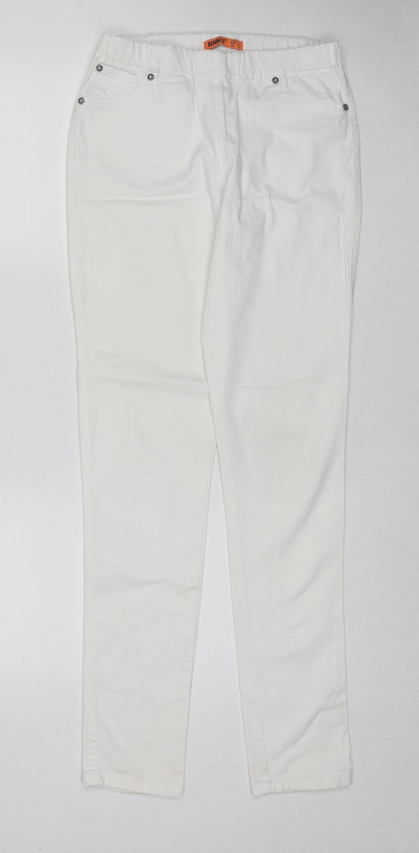 Denim & Co. Womens White Cotton Jegging Jeans Size 10 Regular