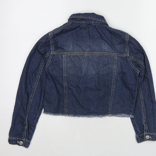 NEXT Girls Blue Jacket Size 11 Years Button