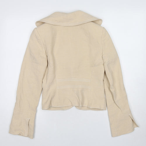 Coast Womens Beige Jacket Blazer Size 8 Button