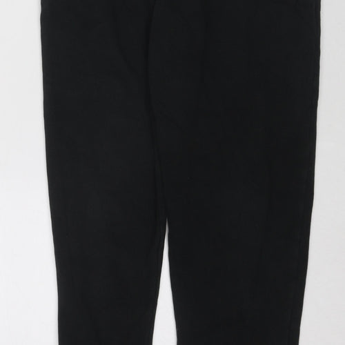 NEXT Boys Black Cotton Jogger Trousers Size 15 Years Slim Drawstring