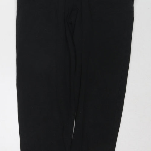 NEXT Boys Black Cotton Jogger Trousers Size 15 Years Slim Drawstring