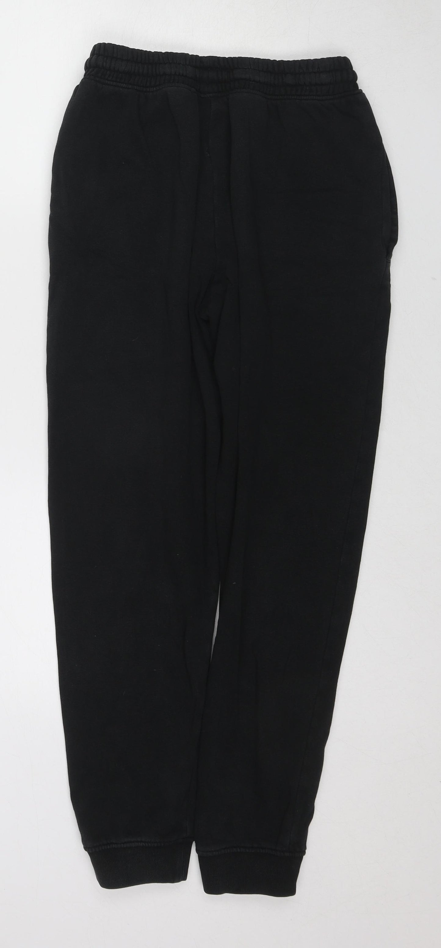 NEXT Boys Black Cotton Jogger Trousers Size 15 Years Slim Drawstring