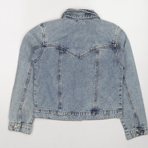 F&F Girls Blue Jacket Size 11-12 Years Button