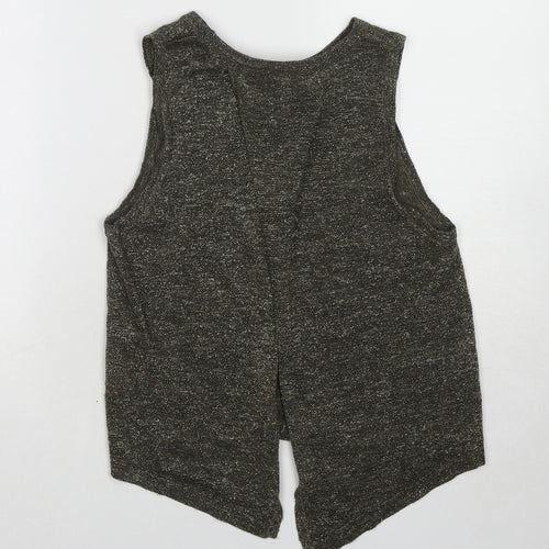 River Island Womens Green Acrylic Basic Tank Size 6 Round Neck