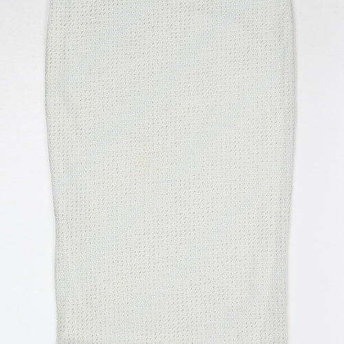 Topshop Womens Ivory Geometric Nylon A-Line Skirt Size 6