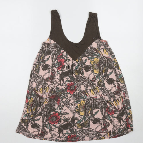 Red or Dead Womens Multicoloured Geometric Polyester Basic Tank Size 10 Scoop Neck - Animals