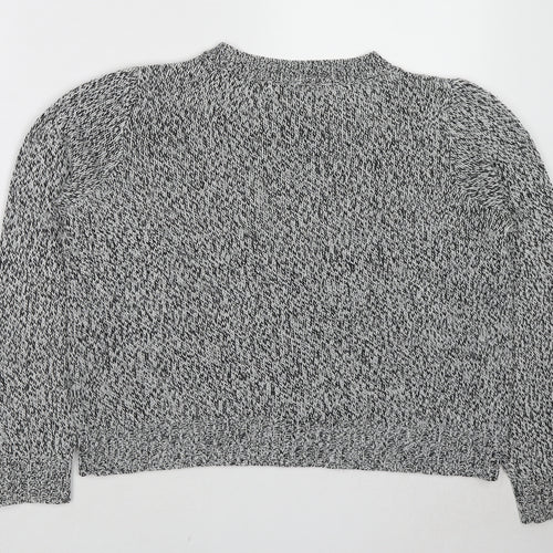 Divided by H&M Womens Grey Round Neck Acrylic Pullover Jumper Size M