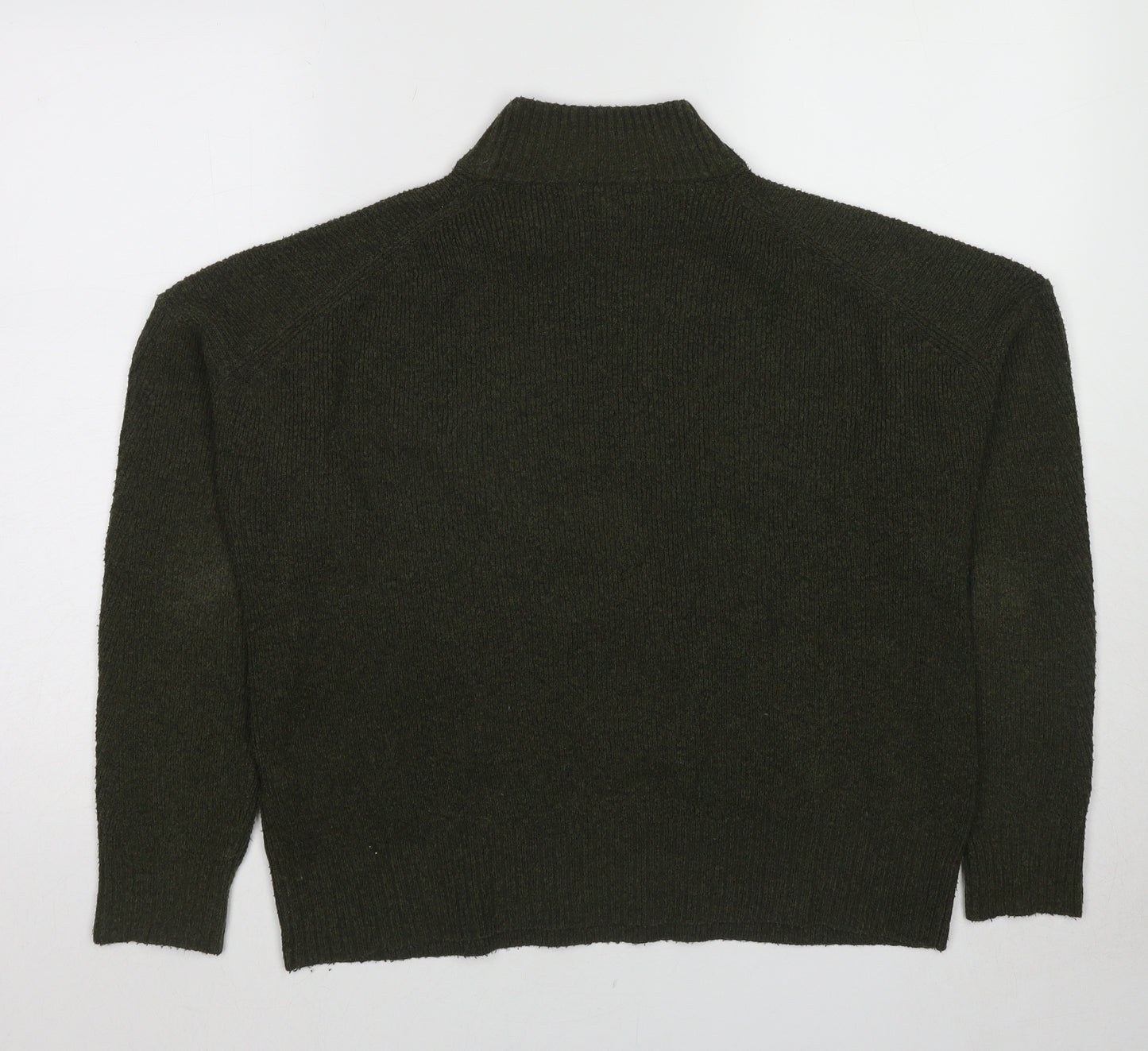 Warehouse Womens Green High Neck Acrylic Pullover Jumper Size 8