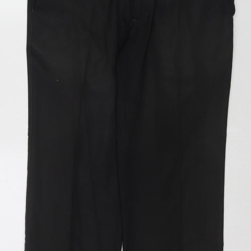 adidas Mens Black Polyester Jogger Trousers Size 34 in L32 in Regular Zip