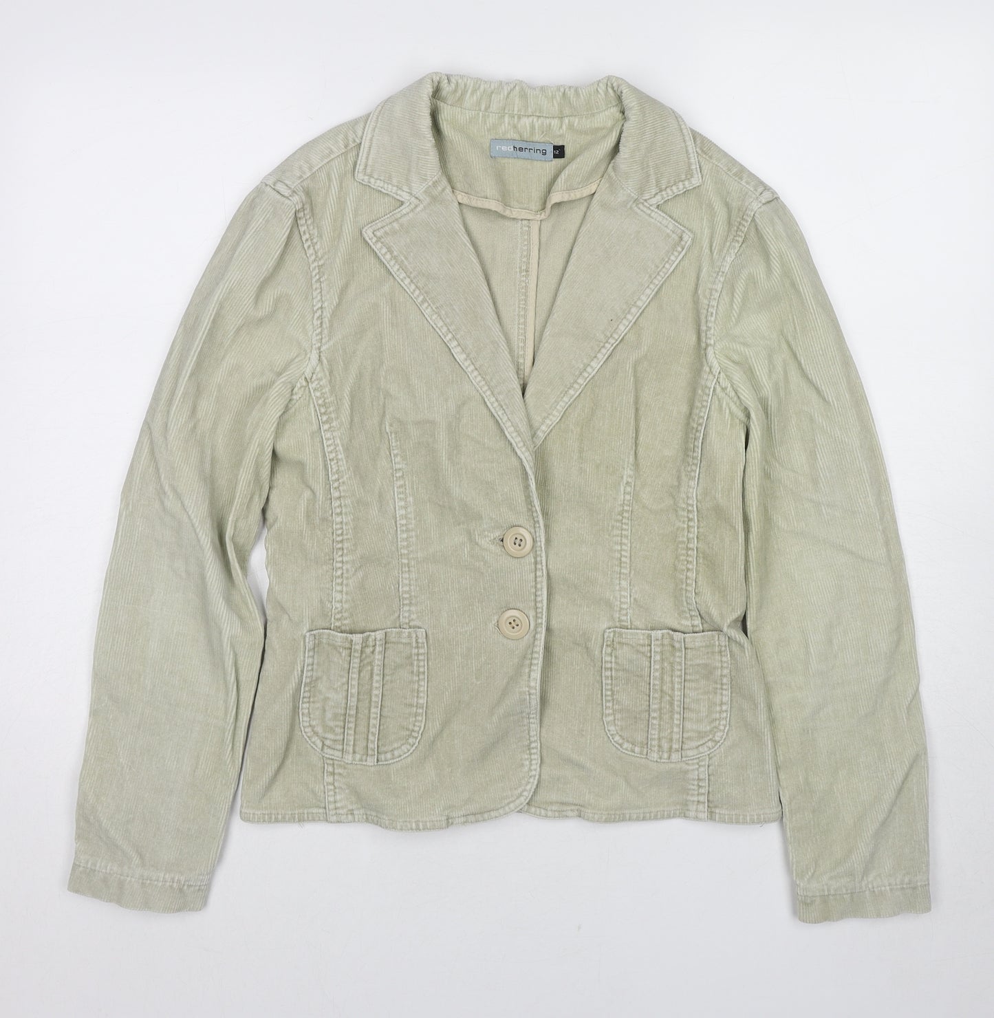 Red Herring Womens Beige Jacket Size 12 Button