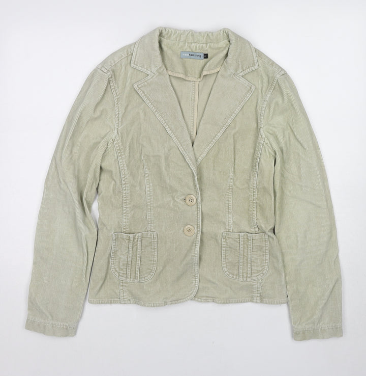 Red Herring Womens Beige Jacket Size 12 Button