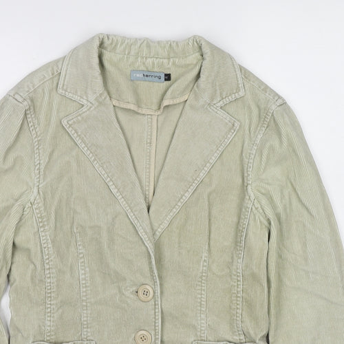Red Herring Womens Beige Jacket Size 12 Button