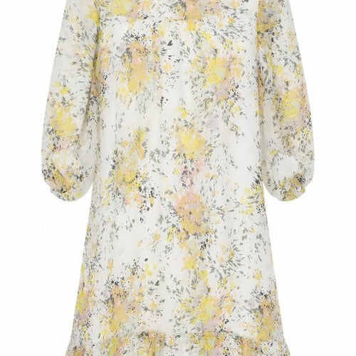 Saint Tropez Clothing Womens Multicoloured Floral Polyester A-Line Size XS Mock Neck Button