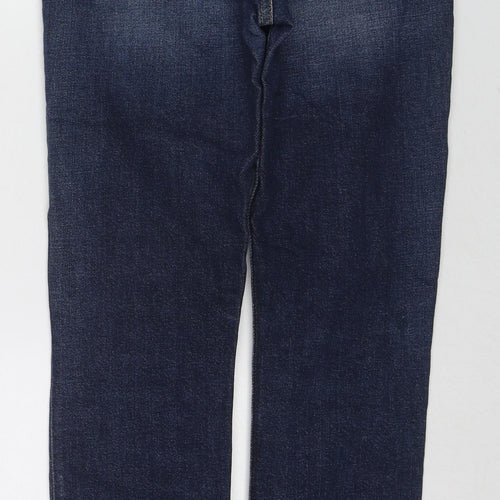 Redone Mens Blue Cotton Straight Jeans Size 25 in L27 in Regular Zip