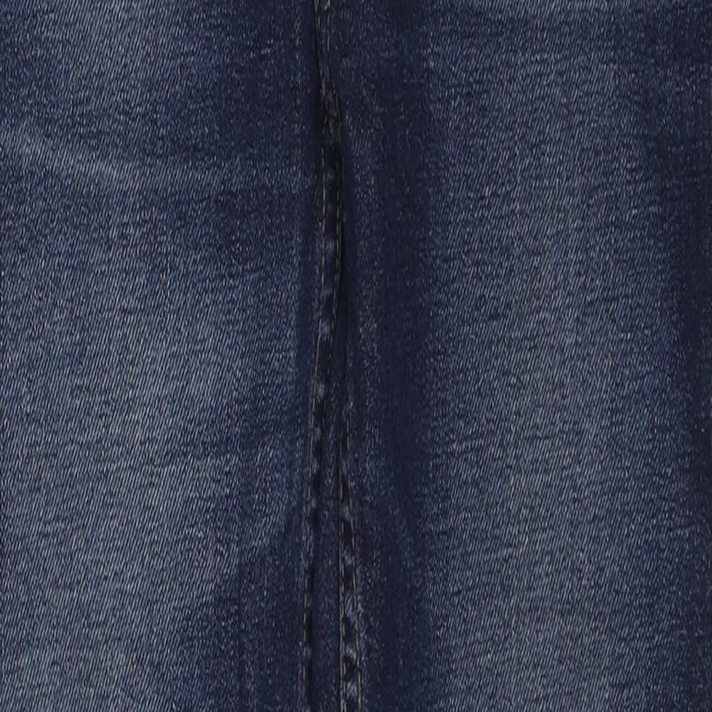 Redone Mens Blue Cotton Straight Jeans Size 25 in L27 in Regular Zip