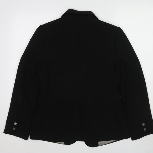 Calvin Klein Womens Black Polyester Jacket Suit Jacket Size 10