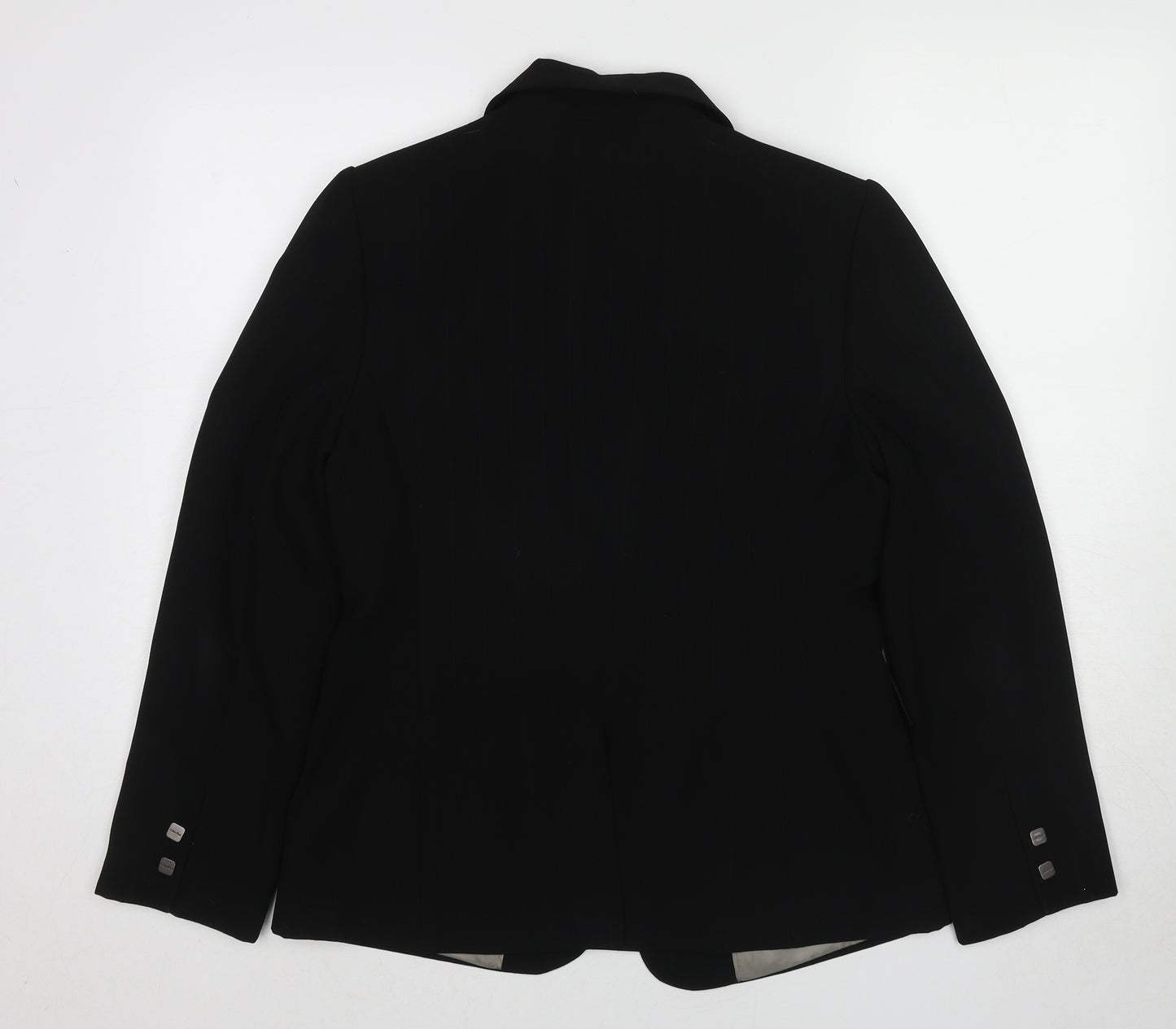 Calvin Klein Womens Black Polyester Jacket Suit Jacket Size 10