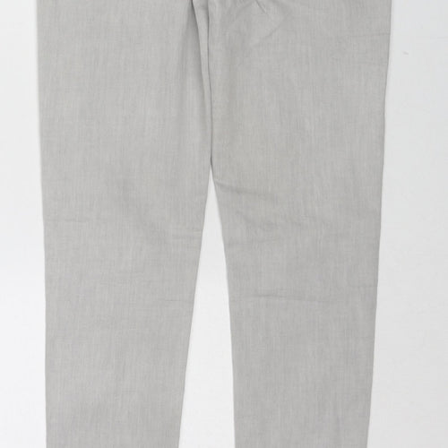 Denim & Co. Womens Grey Cotton Skinny Jeans Size 10 L32 in Slim Zip