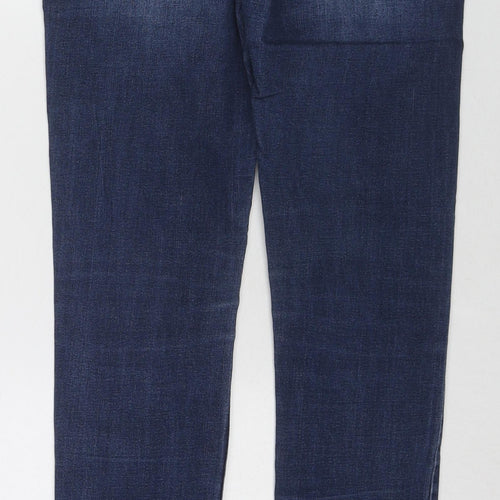 Denim & Co. Womens Blue Cotton Skinny Jeans Size 10 L29 in Regular Zip