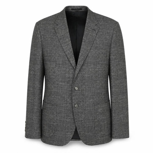 Marks and Spencer Mens Grey Plaid Polyacrylate Fibre Jacket Blazer Size 44 Regular