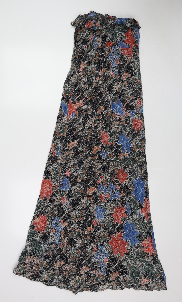 Topshop Womens Multicoloured Geometric Cotton A-Line Size S Off the Shoulder Pullover