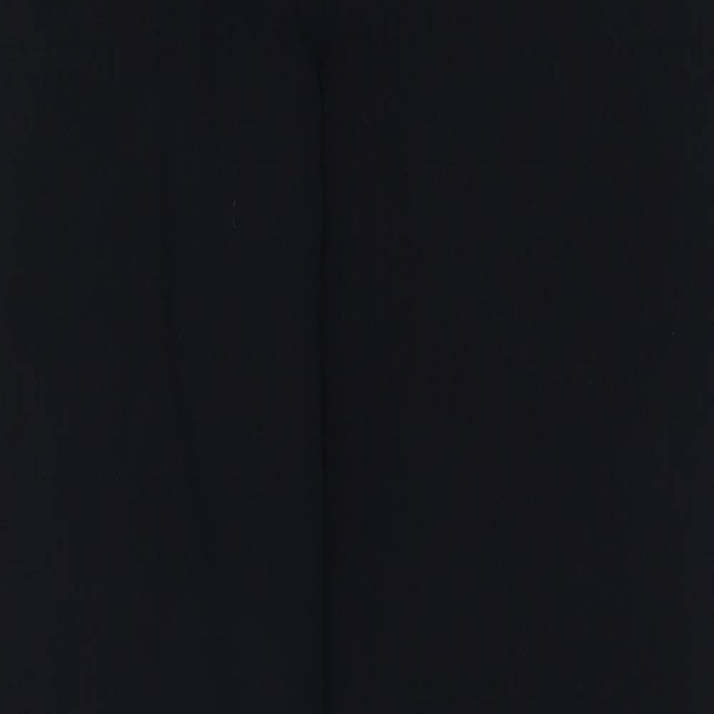 Marks and Spencer Womens Black Polyester Trousers Size 18 L31 in Regular Zip