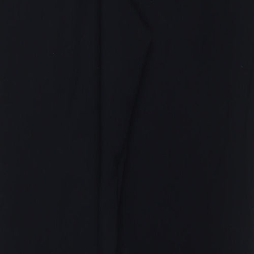 Marks and Spencer Womens Black Polyester Trousers Size 18 L31 in Regular Zip