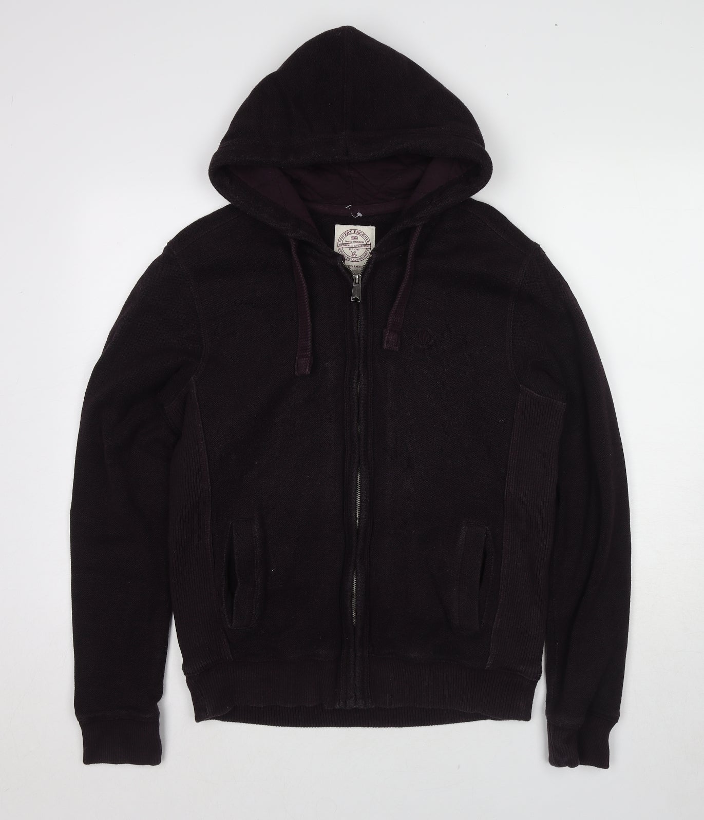Fat Face Mens Purple Cotton Full Zip Sweatshirt Size S
