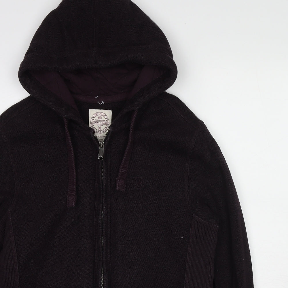 Fat Face Mens Purple Cotton Full Zip Sweatshirt Size S