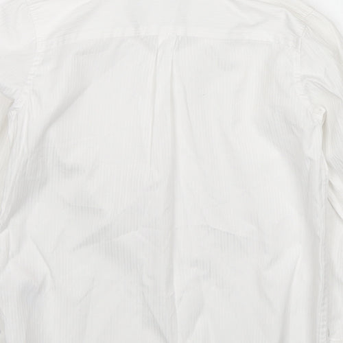 Autograph Boys White Polyester Basic Button-Up Size 6-7 Years Collared Button