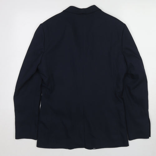 JACK & JONES Mens Blue Polyester Jacket Suit Jacket Size 38 Regular