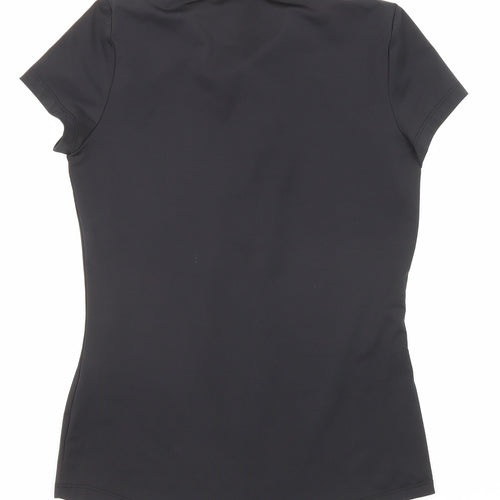 le coq sportif Womens Black Polyester Basic Polo Size S Collared - Golf