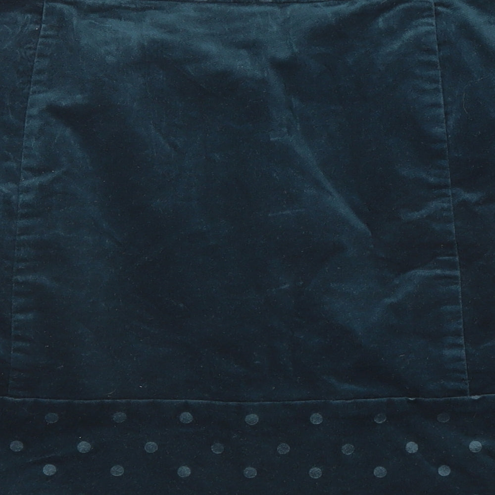 White Stuff Womens Green Polka Dot Cotton A-Line Skirt Size 16 Zip
