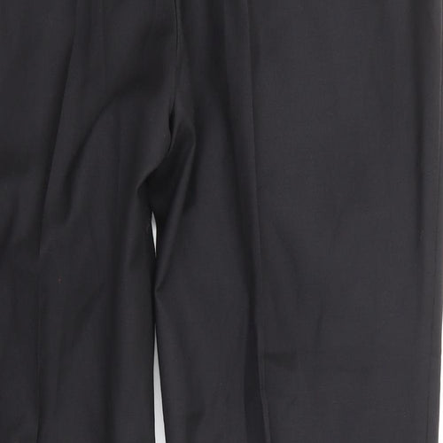 Samuel Slater Mens Black Polyester Dress Pants Trousers Size 36 in Regular Zip