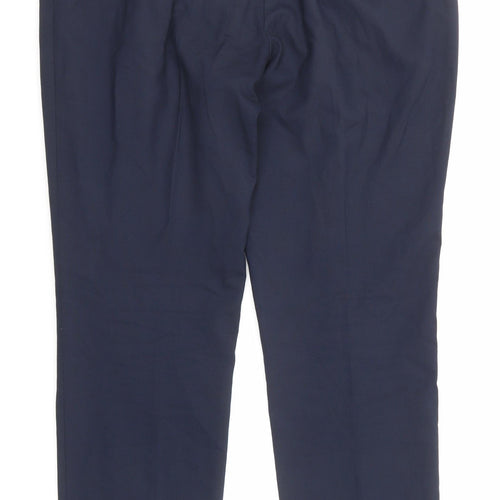 Ventura Mens Blue Polyester Dress Pants Trousers Size 36 in Slim Zip