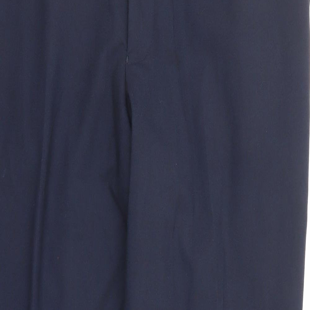 Ventura Mens Blue Polyester Dress Pants Trousers Size 36 in Slim Zip
