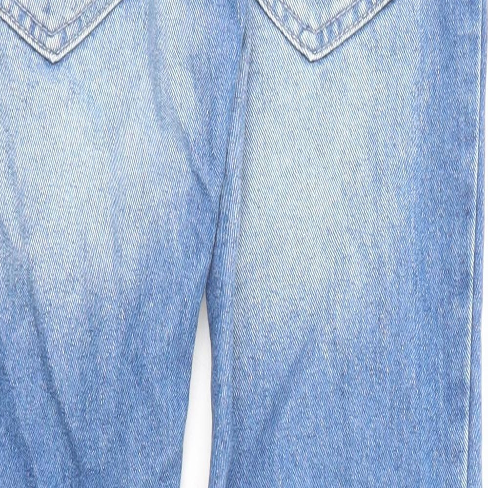 George Boys Blue Cotton Straight Jeans Size 8-9 Years L25 in Regular Drawstring