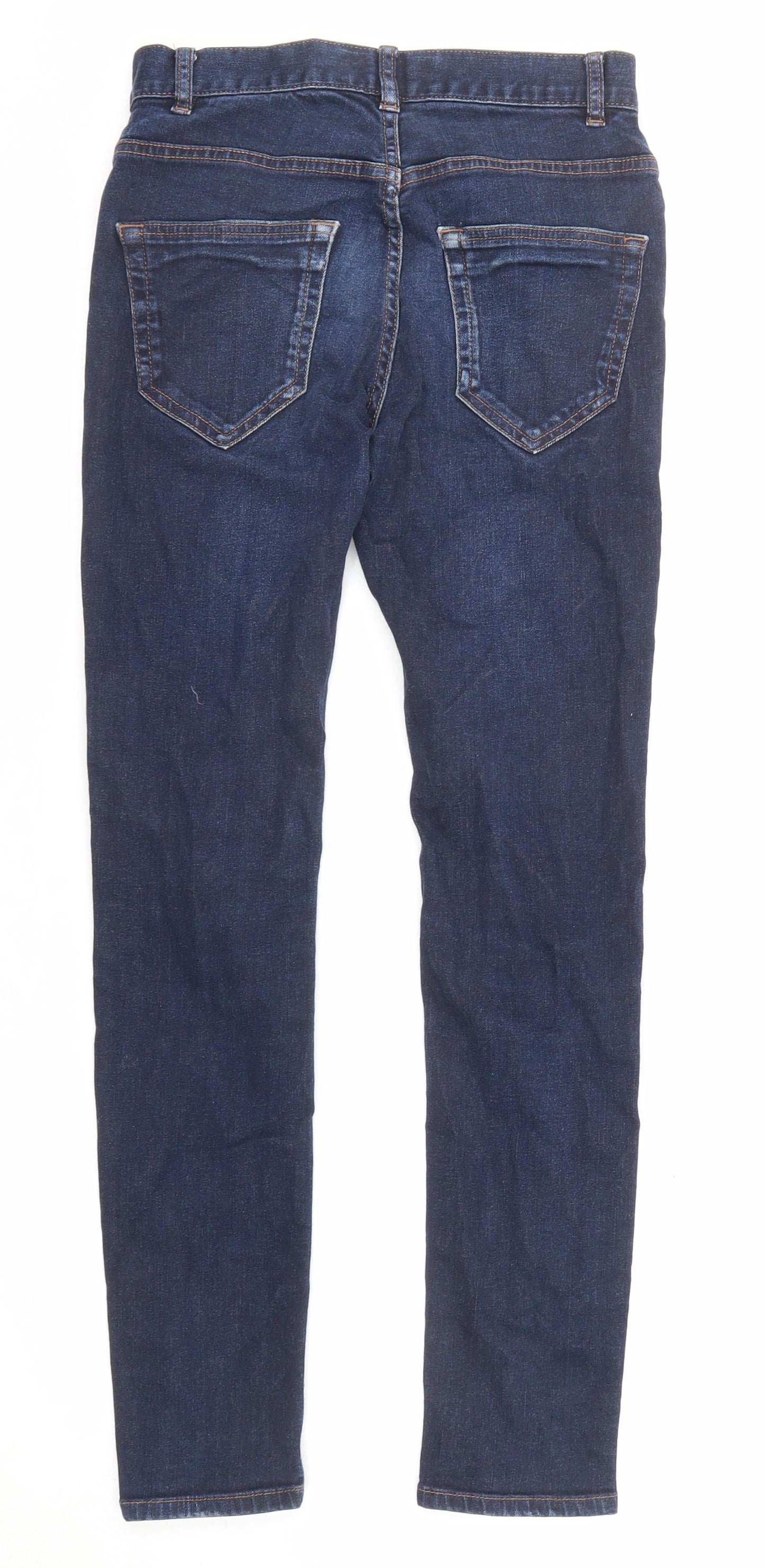 NEXT Mens Blue Cotton Skinny Jeans Size 26 in L29 in Regular Zip