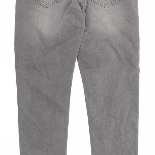 Maniere De Voir Womens Grey Cotton Skinny Jeans Size 10 L30 in Regular Zip