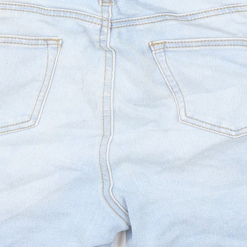 Denim & Co. Womens Blue Cotton Boyfriend Shorts Size 18 L4 in Regular Zip