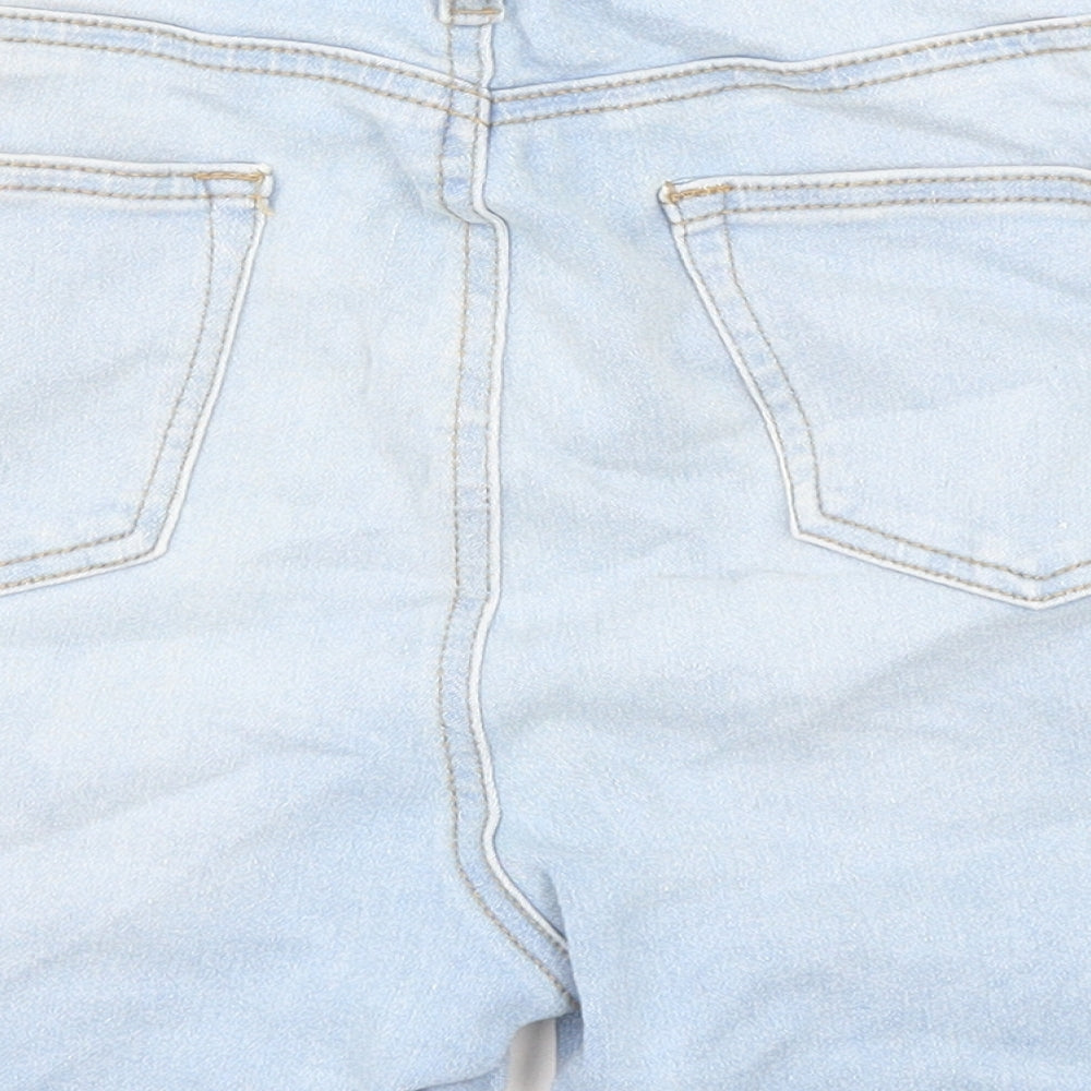 Denim & Co. Womens Blue Cotton Boyfriend Shorts Size 18 L4 in Regular Zip