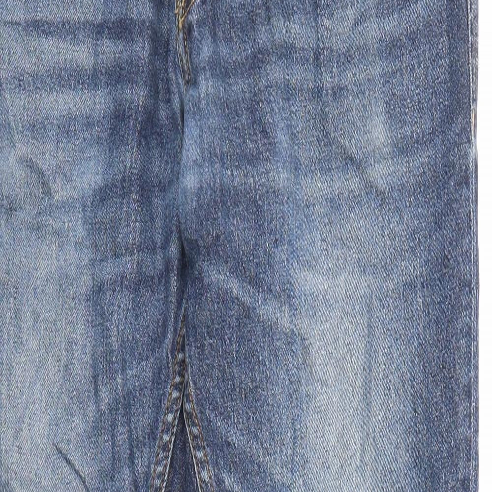 JACK & JONES Mens Blue Cotton Straight Jeans Size 29 in L29 in Regular Zip