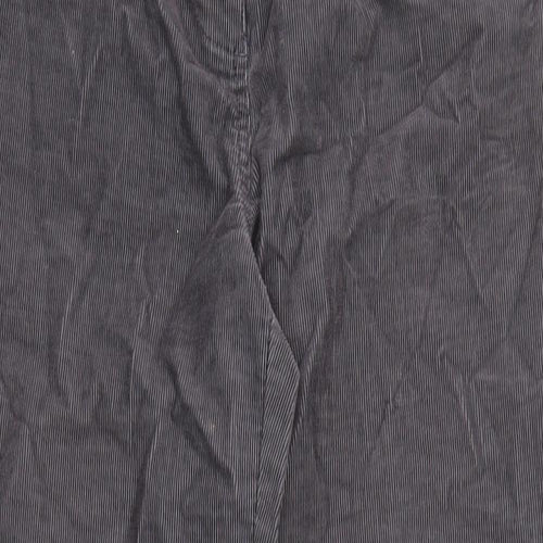 Boden Womens Grey Cotton Trousers Size 12 L24 in Regular Zip