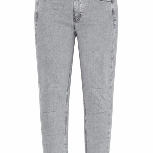 Topshop Womens Grey Cotton Skinny Jeans Size 26 in L32 in Regular Zip